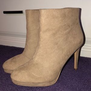 Taupe Heel Booties